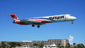 pawa_dominicana_md-80_on_short_finals_at_st_maarten